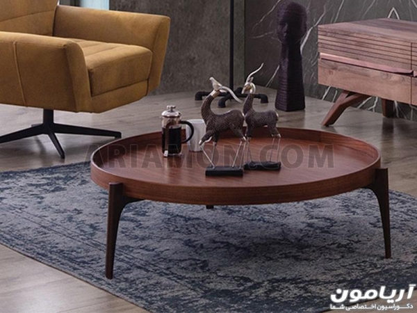 میز جلو مبلی کلاسیک گرد