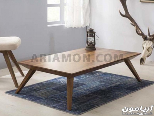 میز جلو مبلی چوبی ساده