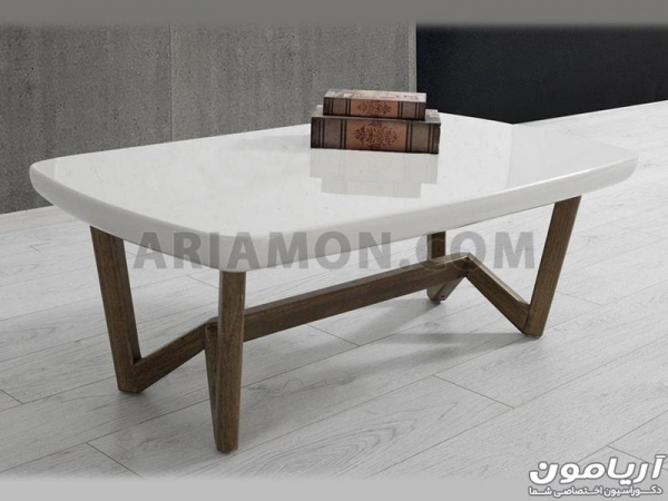 میز جلو مبلی مدرن سفید