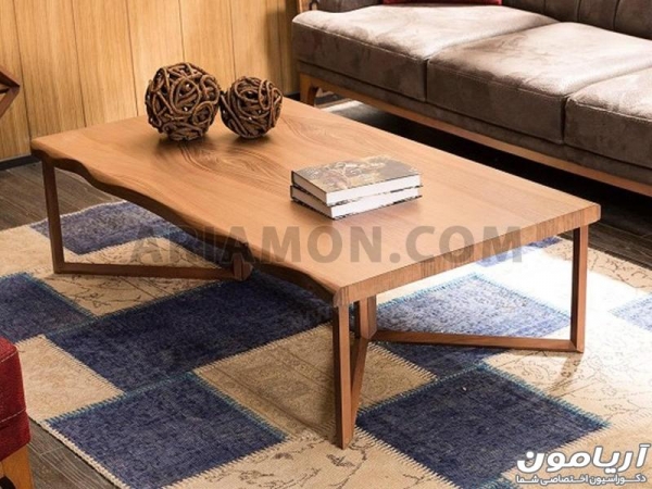 میز جلو مبلی مستطیل چوبی