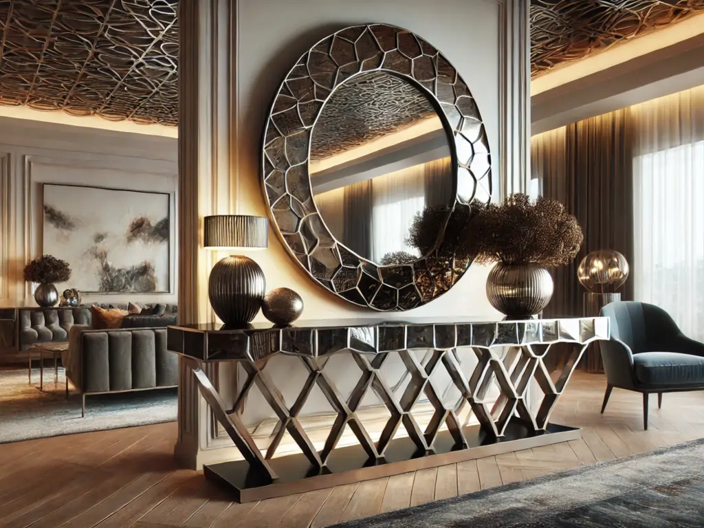 خرید آینه کنسول پایه فلزی