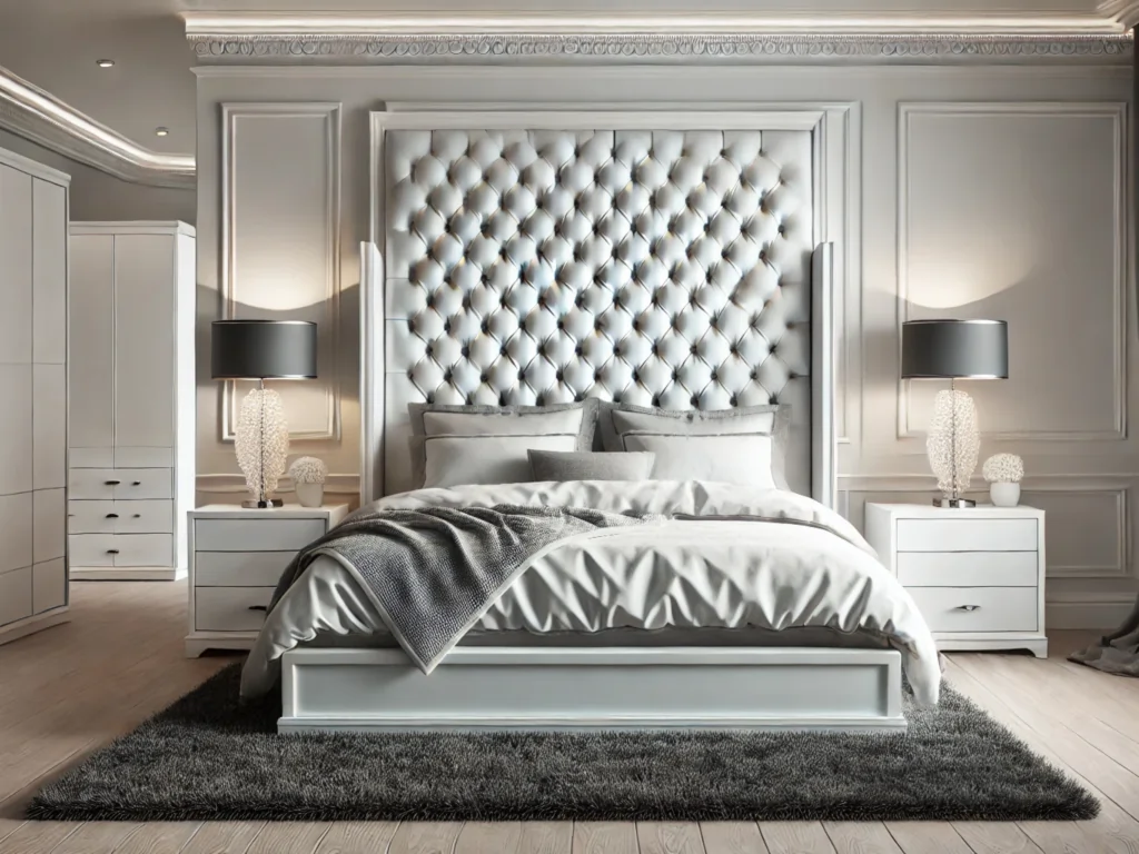 تخت خواب دو نفره سفید