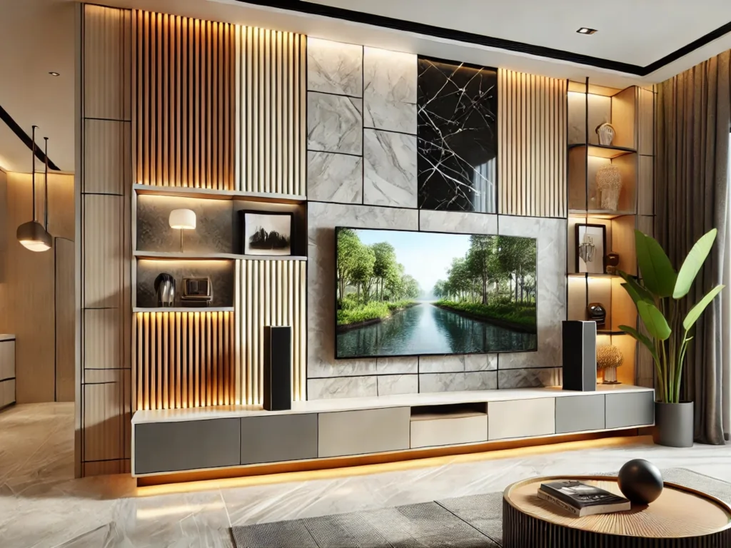 تی وی وال طرح سنگ