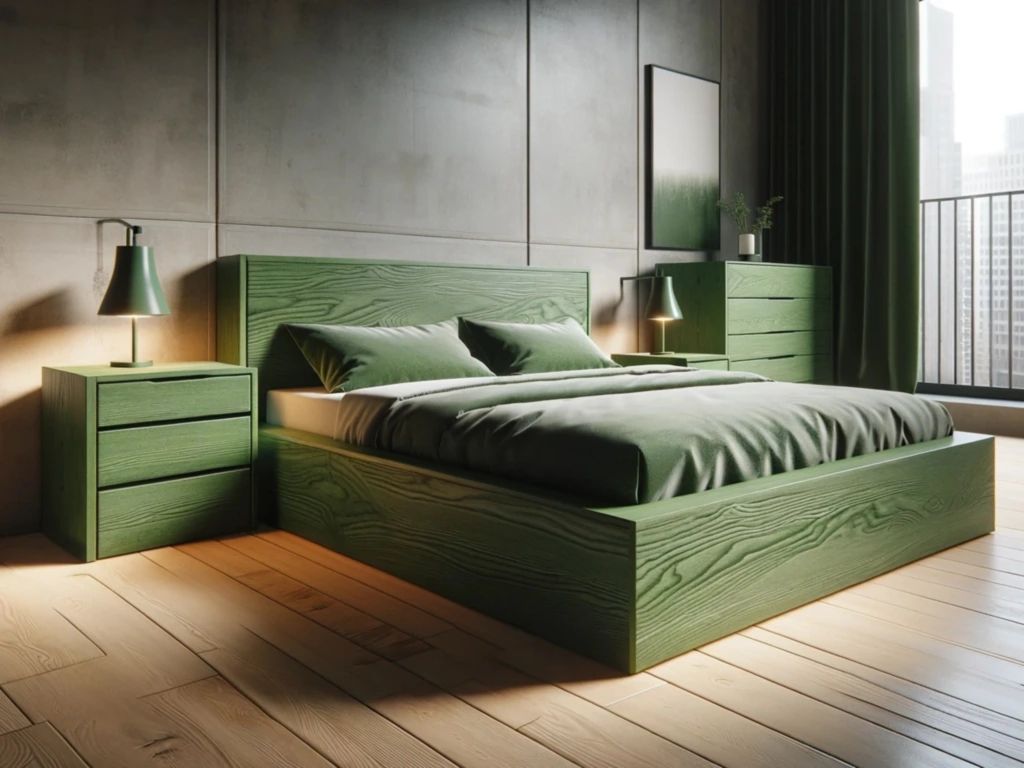 سرویس خواب تمام ام‌دی‌اف سبز