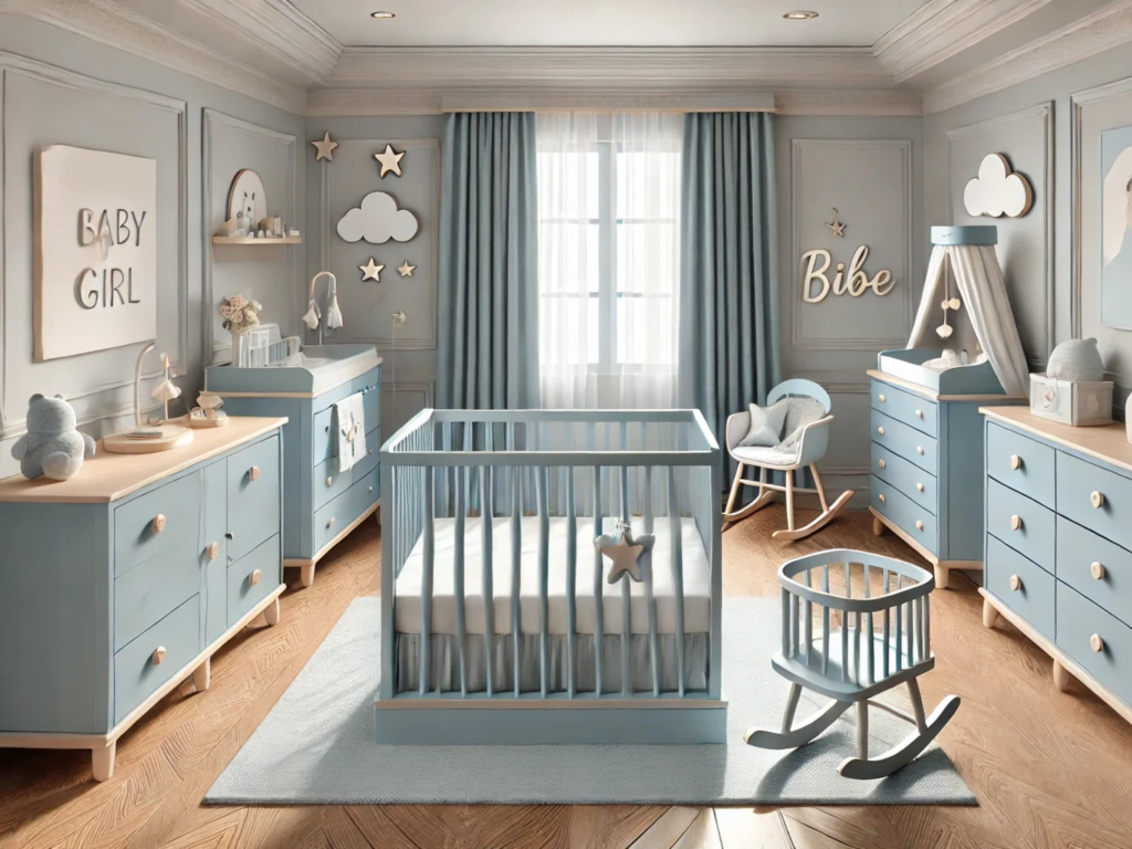 سیسمونی دخترانه آبی