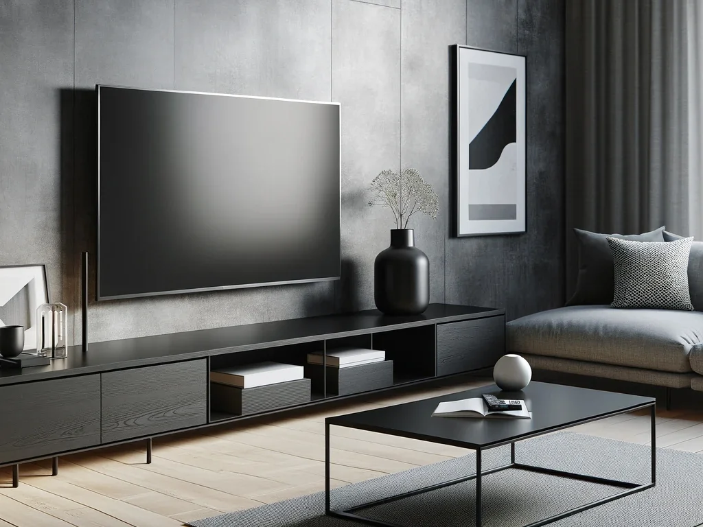 شیک ترین مدل میز تلویزیون مدرن رنگ سیاه