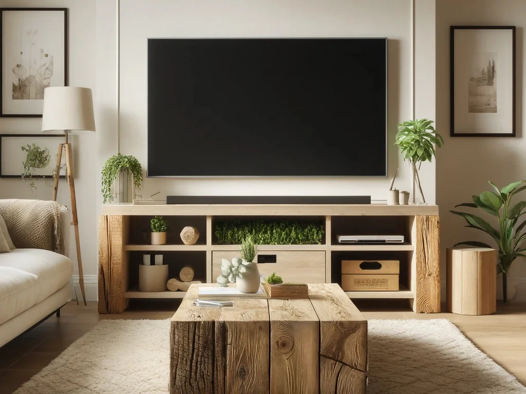 میز تلویزیون چوبی زیبا و شیک