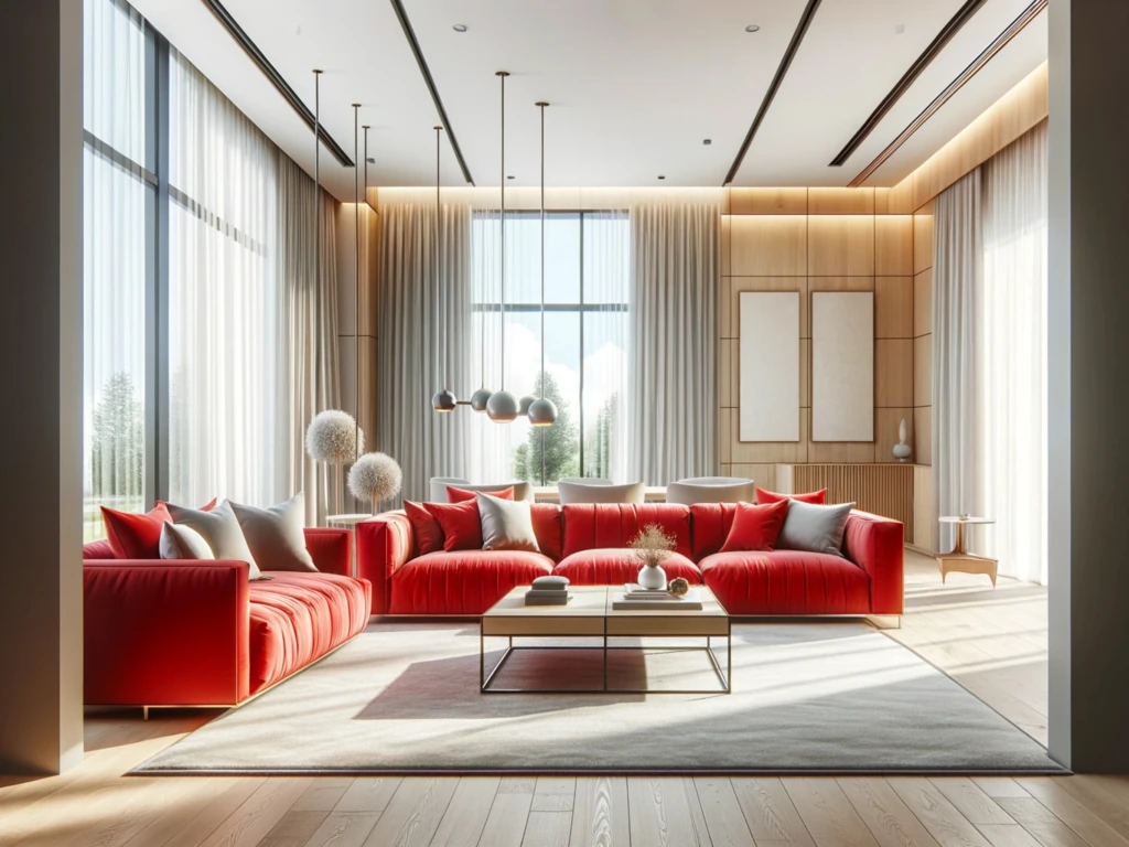 مبل راحتی قرمز