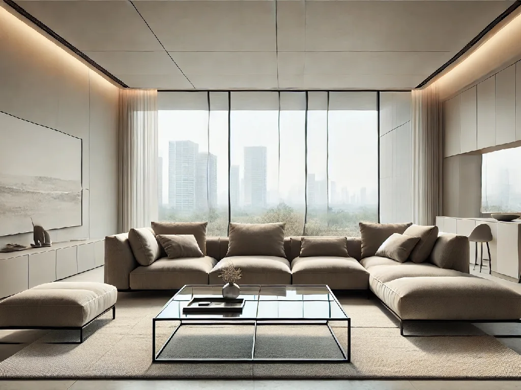 مدل‌های مبل مدرن ال کرم رنگ