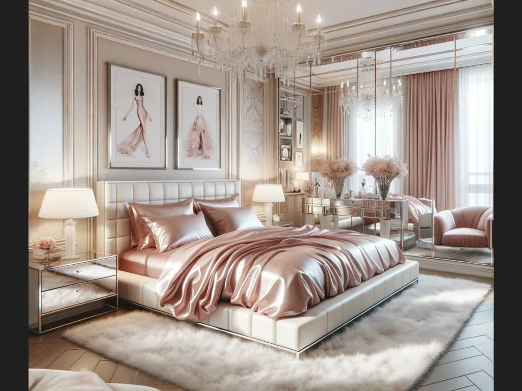 سرویس خواب سفید با رو تختی یاسی