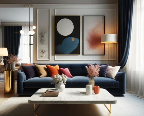 میز عسلی طرح مرمر