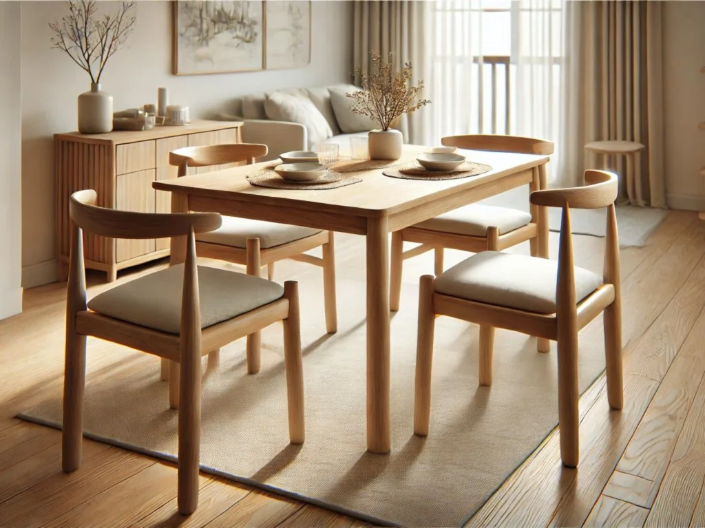 میز ناهارخوری مینیمال چهار نفره