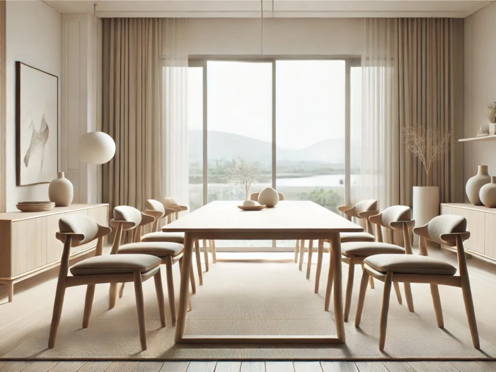 میز ناهارخوری مینیمال شش نفره