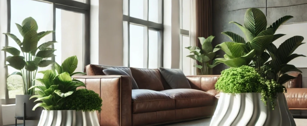 گلدان کنار سالن